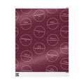 Burgundy Holiday Ojibwe Words Wrapping Paper Roll – Elegant Script Pattern for Christmas & Gifts