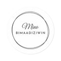 Mino-Bimaadiziwin (The Good Life) Round Sticker – Ojibwe Packaging Seal