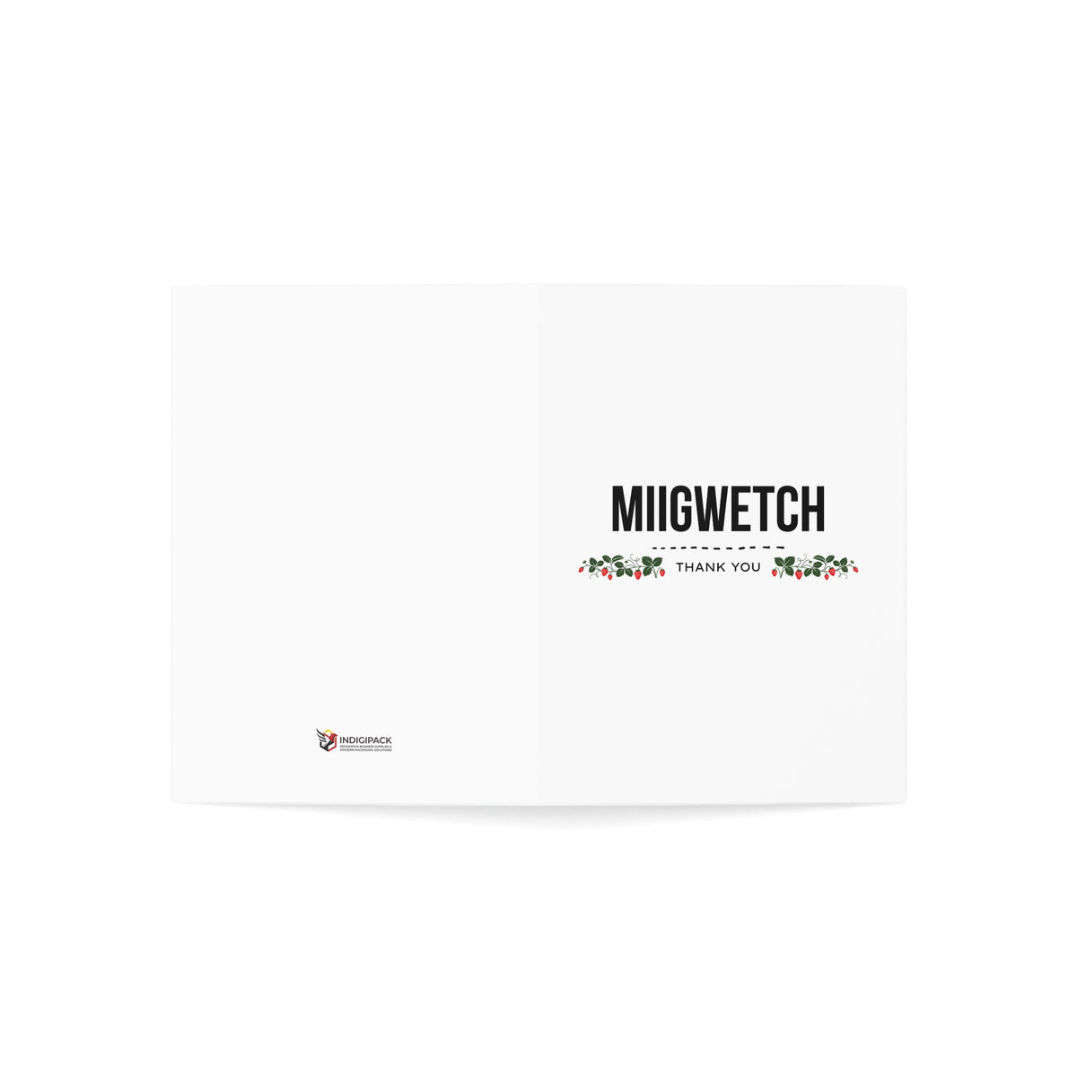 Thank You Greeting Card — 'MIIGWETCH' Floral Indigenous Appreciation Card