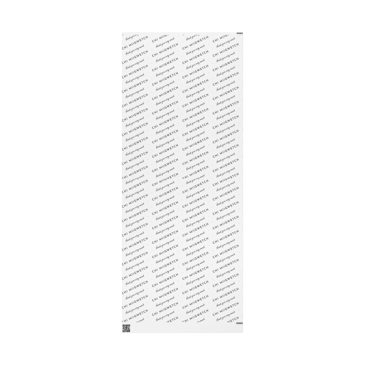 Chi Miigwetch Wrapping Paper – Minimalist Ojibwe Thank You Gift Wrap