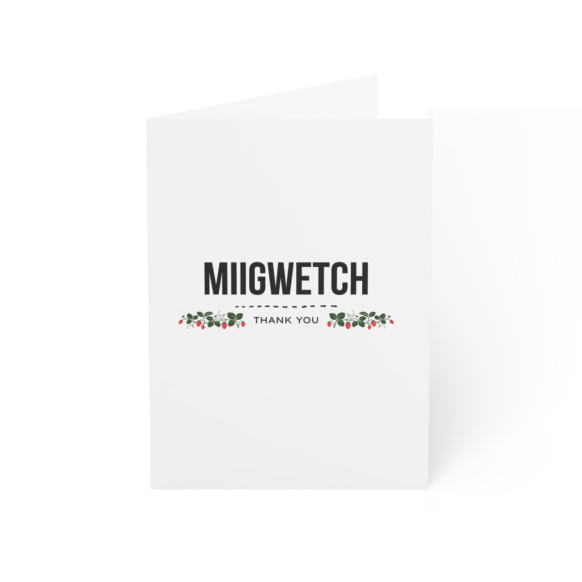 Thank You Greeting Card — 'MIIGWETCH' Floral Indigenous Appreciation Card