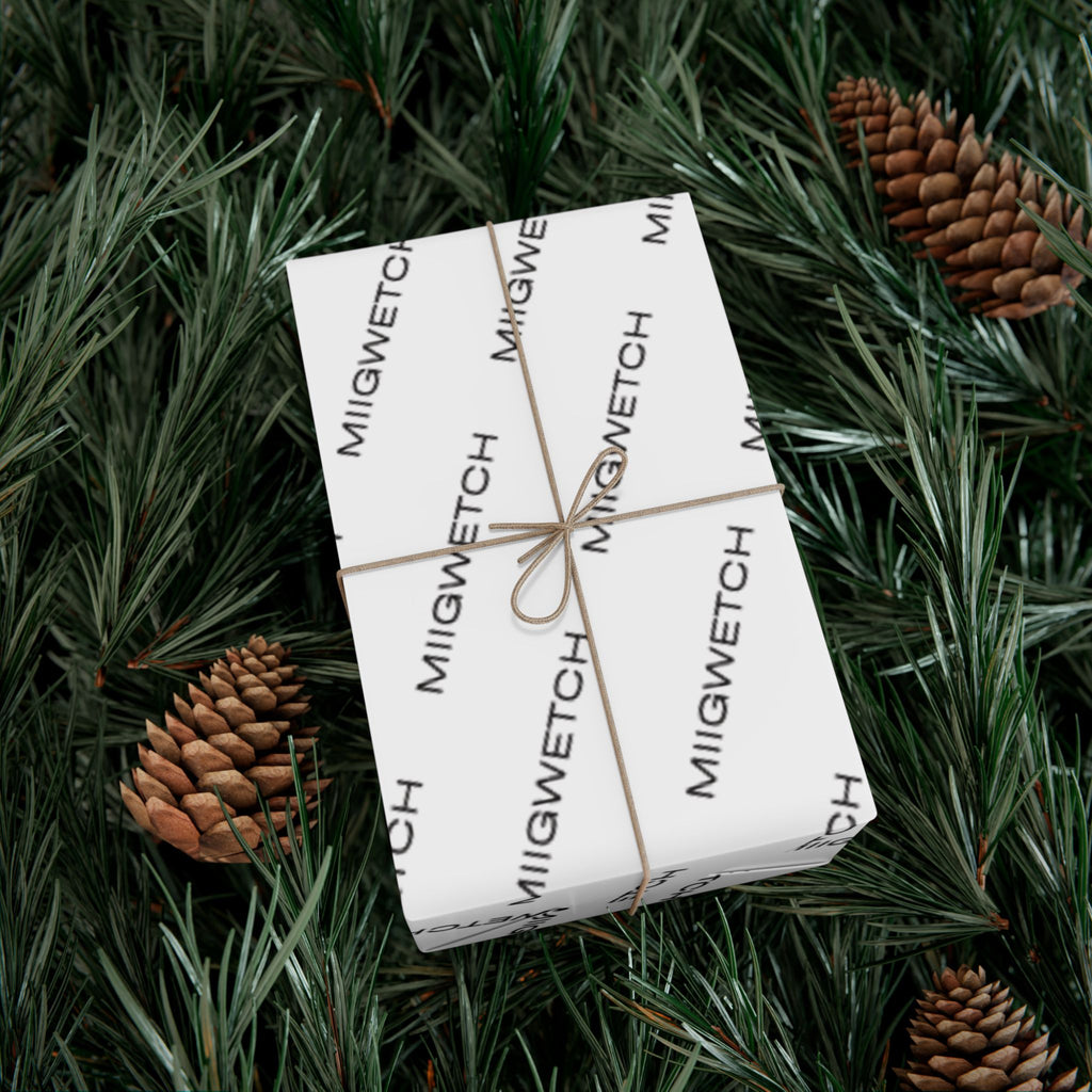 Custom "Miigwetch" Gift Wrap Paper — Personalized Branded Wrapping Sheets for Businesses & Events