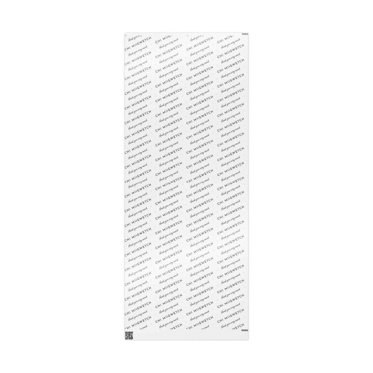 Chi Miigwetch Wrapping Paper – Minimalist Ojibwe Thank You Gift Wrap