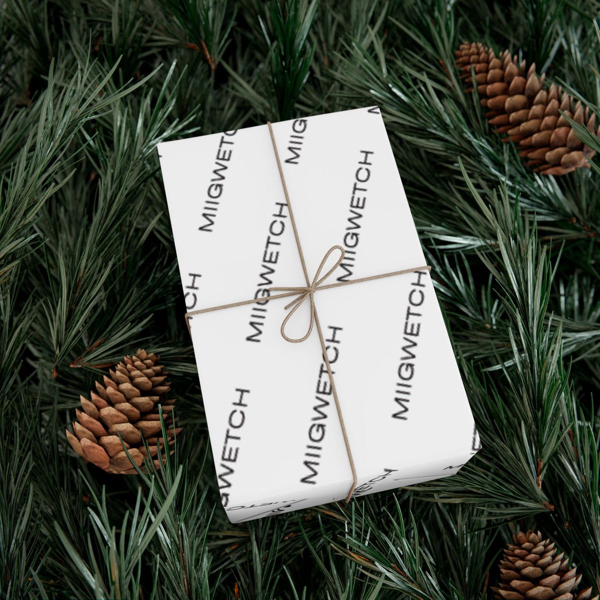Custom "Miigwetch" Gift Wrap Paper — Personalized Branded Wrapping Sheets for Businesses & Events